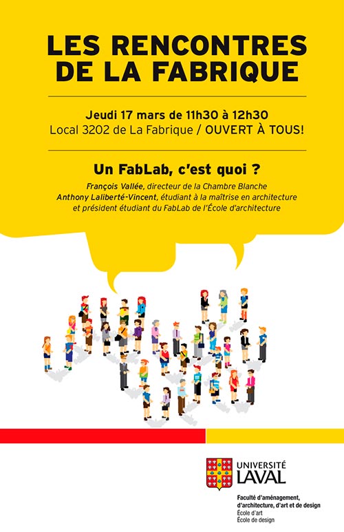 Affiche rencontres La Fabrique